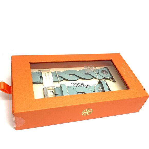 Tory Burch Apple Watch Band Case Size 38-45mm Braided Leather Strap TBS0111E - Picture 4 of 10